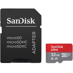 Мемори карта SanDisk Ultra microSDHC 32GB + SD Adapter 120MB/s A1 Class 10 UHS-I,