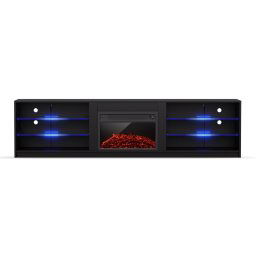 Blumfeldt Perth Medium Lowboard TV шкаф с електрическа камина, 160 x 40 x 30 cm, LED (GDM22-Perth 160 Fi B)