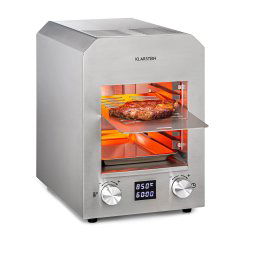 Klarstein Hannibal, високотемпературна скара, интериор, 2200 W, 850 ° C, неръждаема стомана, сребърен (POV6- Hannibal-S)