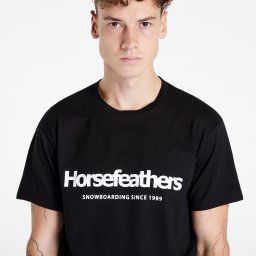 Тениска Horsefeathers Quarter T-Shirt Black S
