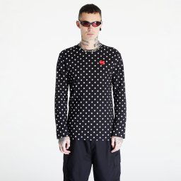 Тениска Comme des Garçons PLAY Heart Logo Long Sleeve Tee UNISEX Black XL
