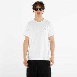 Тениска FRED PERRY Ringer Tee White XL
