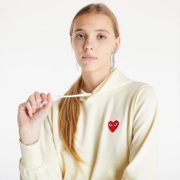 Суитшърт Comme des Garçons PLAY Sweatshirt Knit Hoodie Ivory M