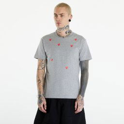 Тениска Comme des Garçons PLAY Short Sleeve Logo Print T-Shirt UNISEX Grey XL