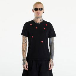 Тениска Comme des Garçons PLAY Short Sleeve Logo Print T-Shirt UNISEX Black XXS