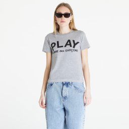 Тениска Comme des Garçons PLAY Heart Logo Short Sleeve Tee Grey XS