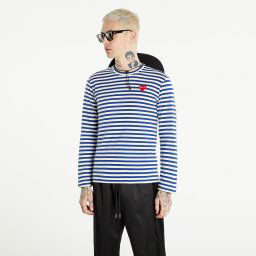 Тениска Comme des Garçons PLAY Long Sleeve Tee UNISEX Navy/ White XXL