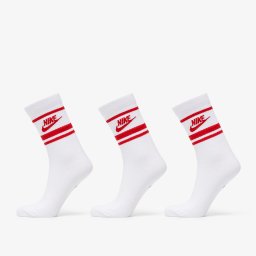 Чорапи Nike Sportwear Everyday Essential Crew 3-Pack Socks White/ University Red M