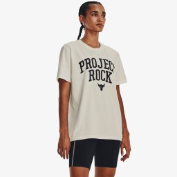 Тениска Under Armour Project Rock Heavyweight Campus T-Shirt White L
