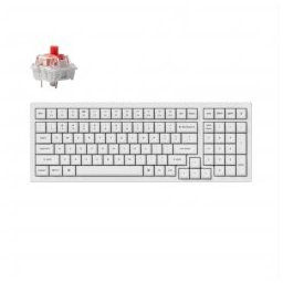 Gaming Keyboard K4 Pro White Hot-Swappable Full-Size K Pro Red Switch RGB