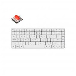 Gaming Keyboard K3 Pro White QMK/VIA Hot-Swappable Gateron Low Profile Red Switch RGB