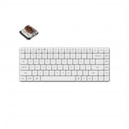 Gaming Keyboard K3 Pro White QMK/VIA Hot-Swappable Gateron Low Profile Brown Switch RGB