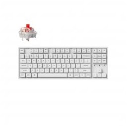 Gaming Keyboard K8 Pro White QMK/VIA TKL K Pro(Hot Swappable) Red Switch RGB Alluminium Frame