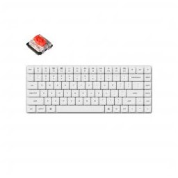 Gaming Keyboard K3 Pro White QMK/VIA Gateron Low Profile Red Switch White Backlight