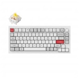 Gaming Keyboard Q1 Pro White-Grey QMK TKL K Pro Banana Switch RGB
