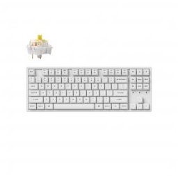 Gaming Keyboard K8 Pro White QMK/VIA TKL K Pro(Hot Swappable) Banana Switch RGB Alluminium Frame