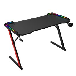 Гейминг бюро Xtrike ME DK-05, поставка за слушалки и чаша, RGB подсветка, черно