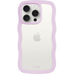 Гръб Holdit Wavy Case iPhone за 15 Pro Max - Лилава рамка