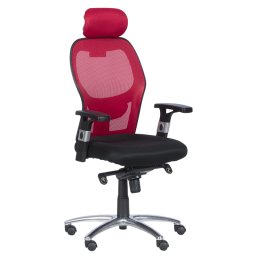 Ергономичен стол Sonata 7520 - черен - червен