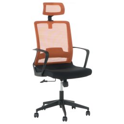 Президентски офис стол Sonata 7562 - черно - оранжево