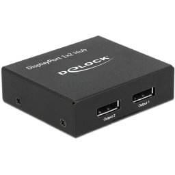 Сплитер DeLock, DisplayPort 1.2 Splitter 1 x DisplayPort in - 2 x DisplayPort out 4K