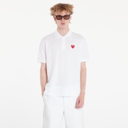 Тениска Comme des Garçons PLAY Emblem Knit Short Sleeve Tee UNISEX White XXL