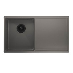 Klarstein Кухненска мивка TitanSteel с отцедник, 79 x 44 cm, неръждаема стомана, устойчива на надраскване, устойчива на топлина (SIK1-TitanS-3540dbl)