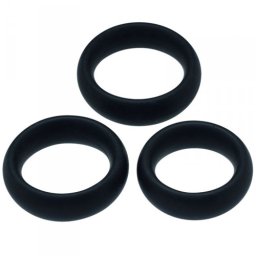 Комплект пенис рингове "TIMELESS BLACK" 3 бр. Големи