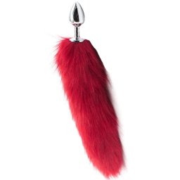 Метален Butt Plug с опашка "SENS RED TAIL" 40 см. размер - S