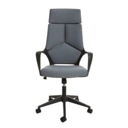 Директорски стол Force Black, дамаска, сив