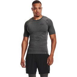 Тениска Under Armour Hg Armour Comp SS Tee Carbon Heather/ Black L
