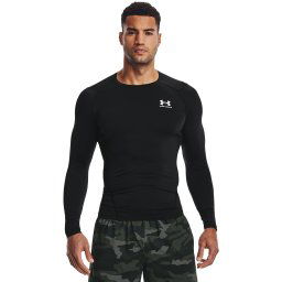 Тениска Under Armour Hg Armour Comp LS Black/ White M