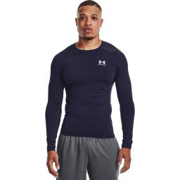 Тениска Under Armour Hg Armour Comp LS Midnight Navy/ White XL