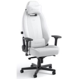 Геймърски стол noblechairs Legend White Edition (NBL-LGD-GER-WED), до 150kg, PU синтетична кожа, стоманена база, лумбална опора, бял
