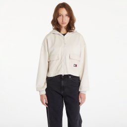 Суитшърт Tommy Jeans W RLX Crop Fabric Mix Hoodie Newsprint M
