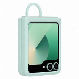 Оригинален гръб Samsung за Galaxy Z Flip 6, Silicone Cover with Ring, Mint, EF-PF741TME