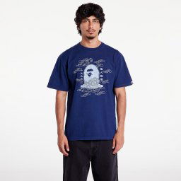 Тениска A BATHING APE 31St Anniversary Japan Ape Head Tee Indigo XXL