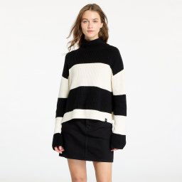 Пуловер Calvin Klein Jeans Chunky Loose High Neck Sweater Ivory/ Black Stripe L