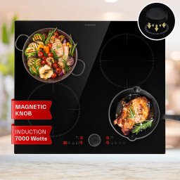 Klarstein Magnichef 4, вграден индукционен плот, 4 зони, 7000W, стъклокерамика (CP11-MagniChef-4)