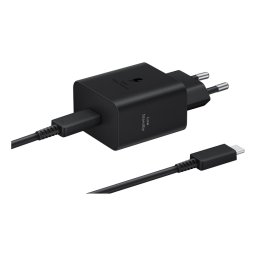 Оригинално зарядно Samsung USB-C 45W Travel Charger + USB-C Data Cable - Черно, EP-T4511XBE