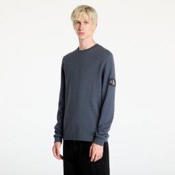 Тениска Calvin Klein Jeans Badge Waffle Longsleeve Tee Ebony XXL