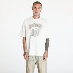 Тениска A BATHING APE Crack Print Pattern Logo Relaxed Fit Tee White XXL