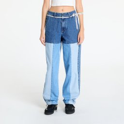 Панталони adidas x KSENIASCHNAIDER Patchwork Straight Leg Jeans Indigo Denim / Medium Blue Denim / Light Denim 30