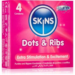 Skins Dots & Ribs презервативи Vanilla 4 бр.
