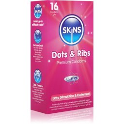Skins Dots & Ribs презервативи Vanilla 16 бр.