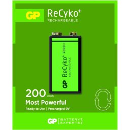 Акумулаторна Батерия GP R22 8.4V 200mAh RECYKO 20R8HN-GB1 NiMH 1бр. в опаковка GP - GP-BR-20R8HN-GB1