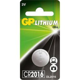 Литиева бутонна батерия GP CR 2016 3V 1бр. /1pk/ GP