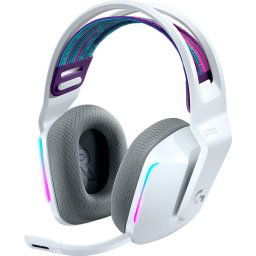 Геймърски слушалки Logitech G733 Lightspeed Wireless RGB, Микрофон, Бели