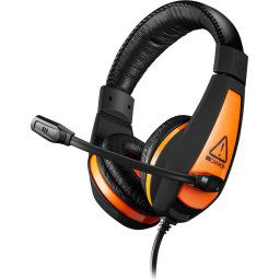 CANYON Gaming headset 3.5mm jack with adjustable microphone and volume control, with 2in1 3.5mm adapter, cable 2M, Black, 0.23kg