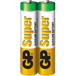 Алкална батерия GP SUPER LR03 AAA, 2 бр. в опаковка / shrink, 1.5V, GP24A